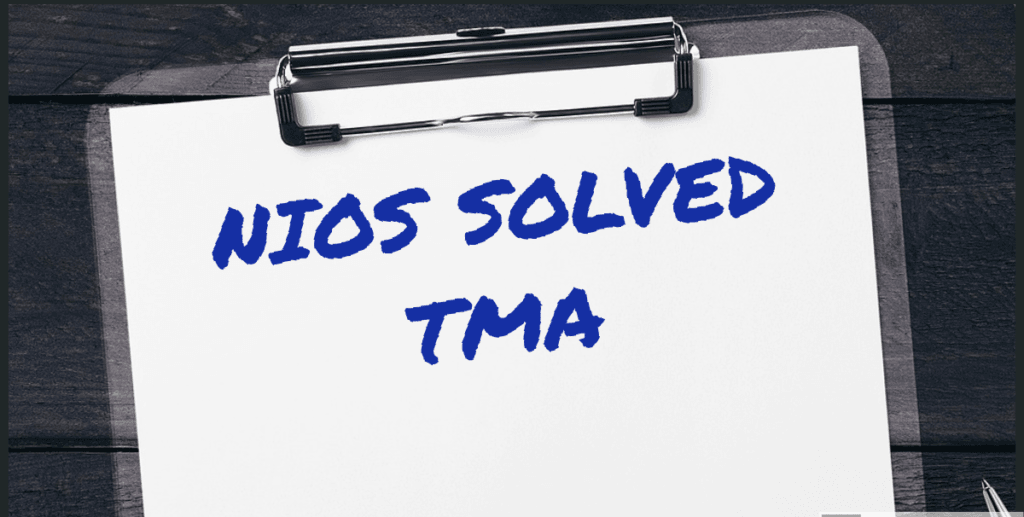 Nios tma answer secondary