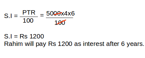 Simple interest example 1 solved