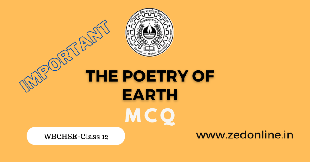 the poetry of earth mcq